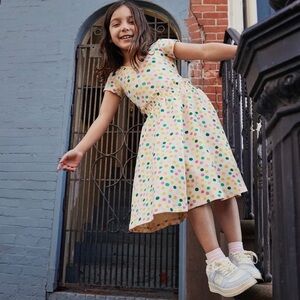 Alice + Ames The Short Sleeve Ballet Dress in Midcentury Dot